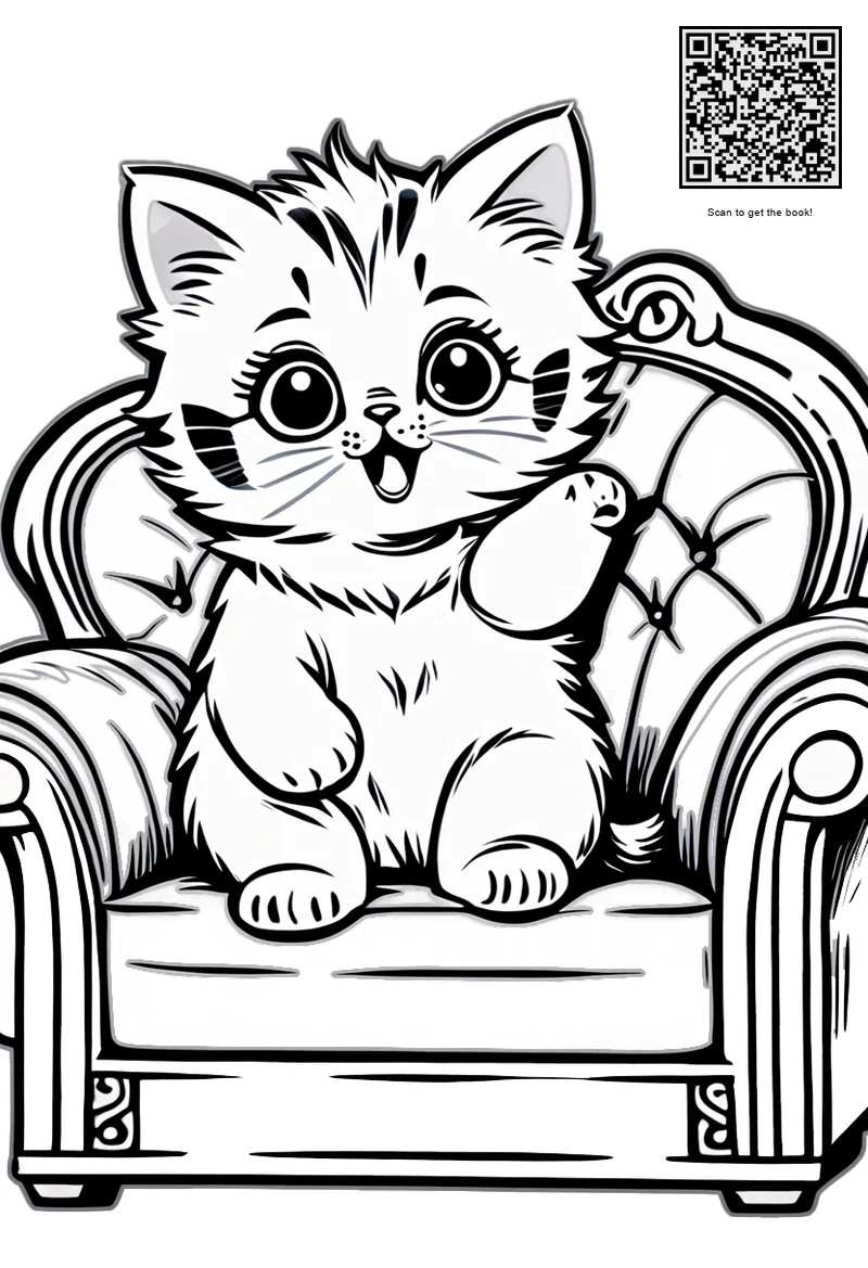 kitten in chair
