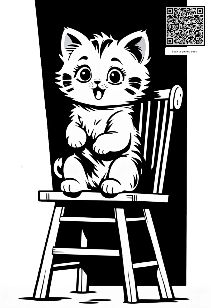 kitten in chair