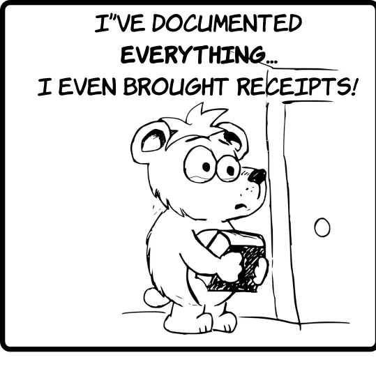 performance review bear gets anxious