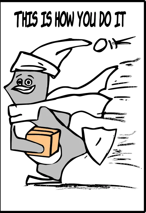 penguin gliding into a successful new start